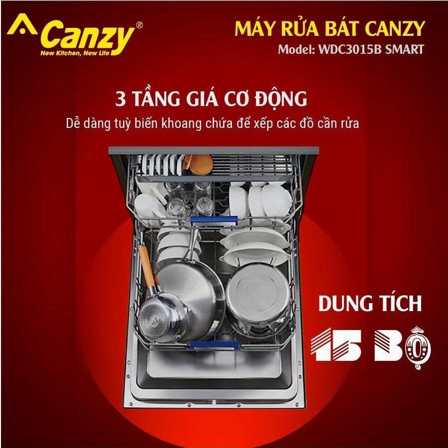 Máy rửa bát CANZY CZ-WDC0315B SMART